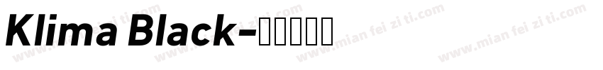 Klima Black字体转换